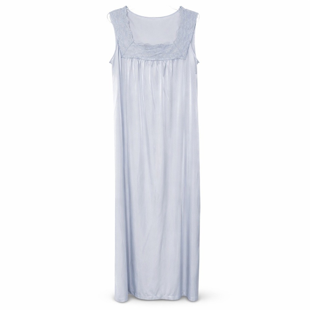 Vintage Gilead Blue Sleeveless Maxi Sleep Dress Medium Trad Wife Nightgown